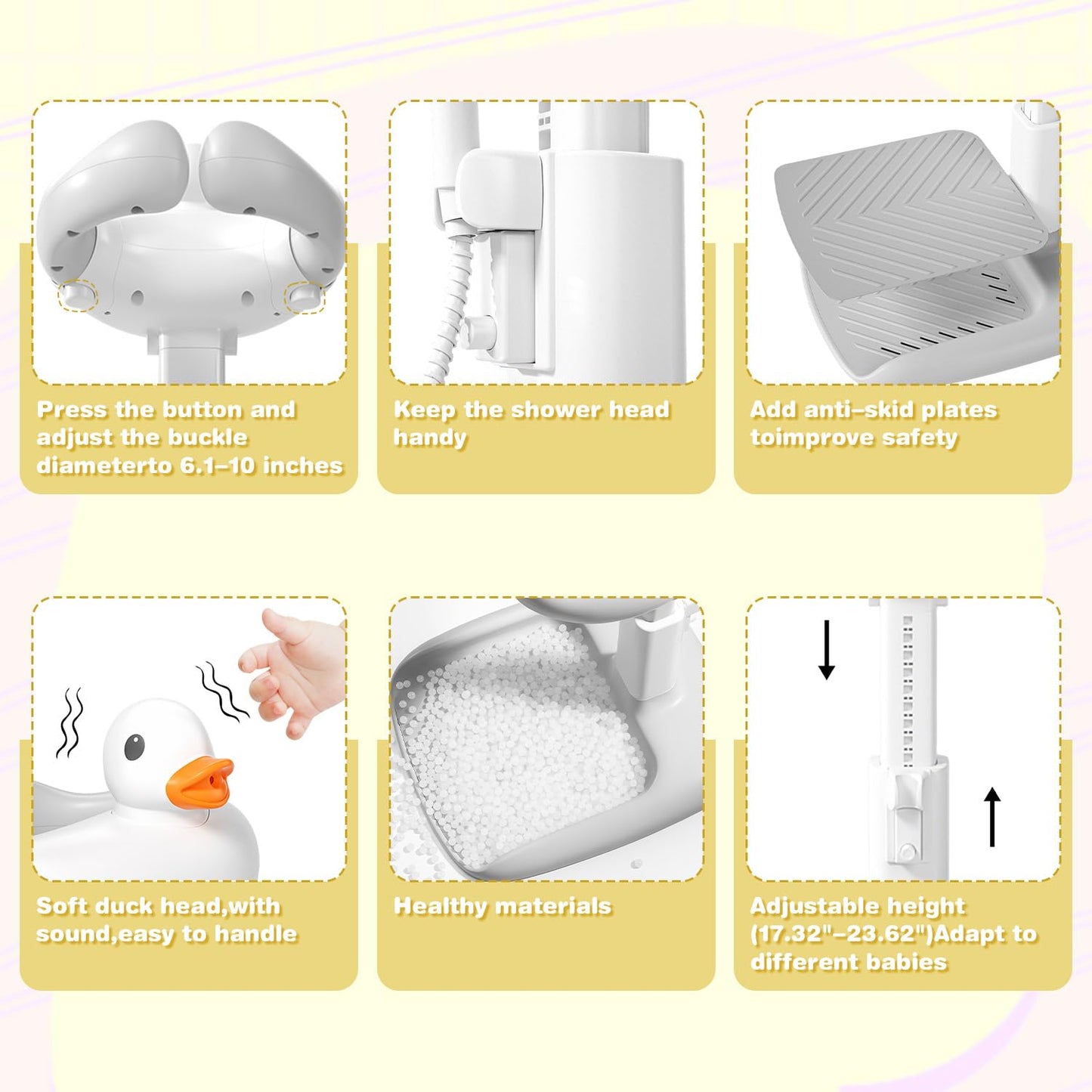 Cuddlescove Adjustable Toddler Bath Stand